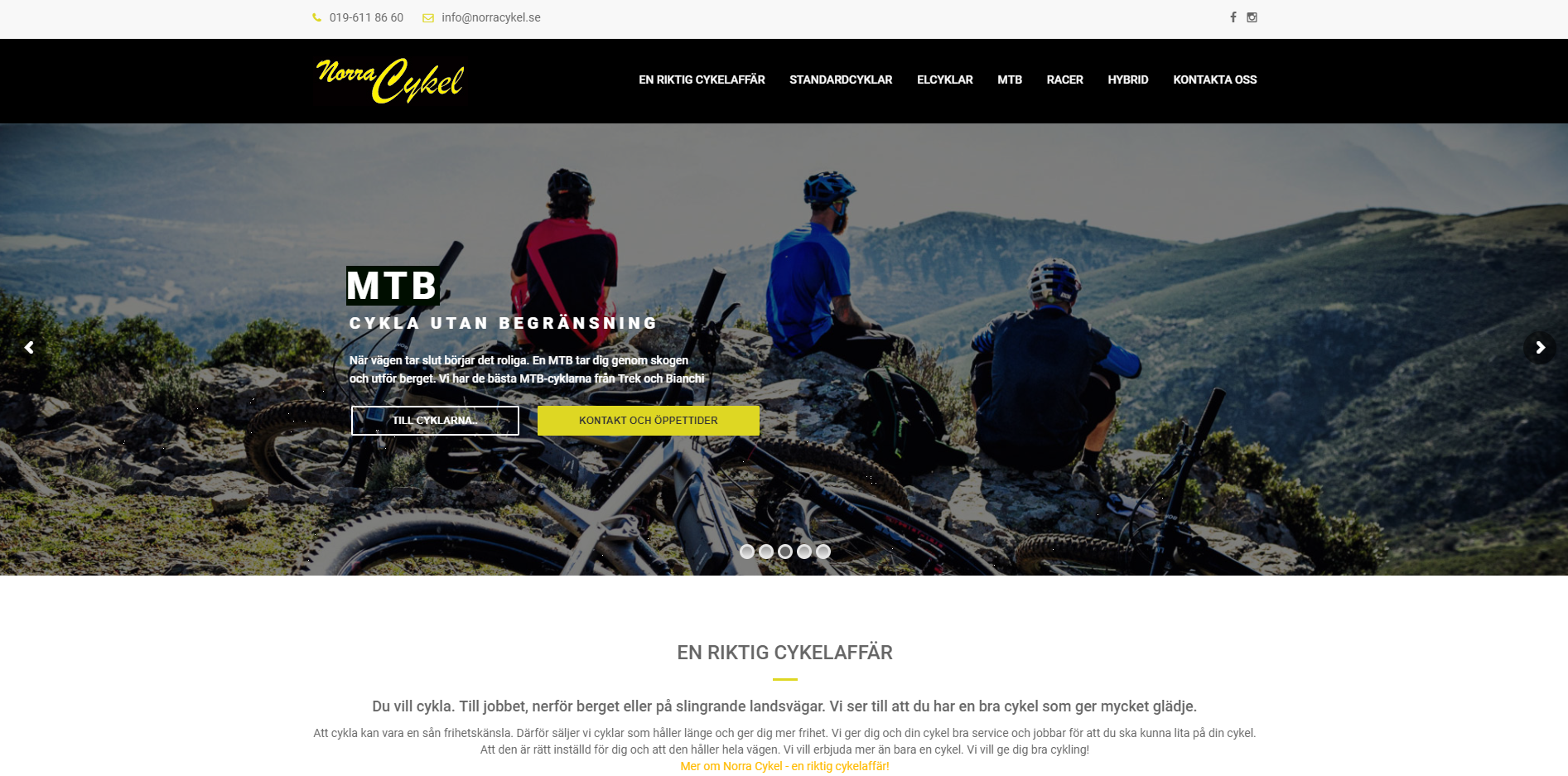 Ny hemsida Norra Cykel